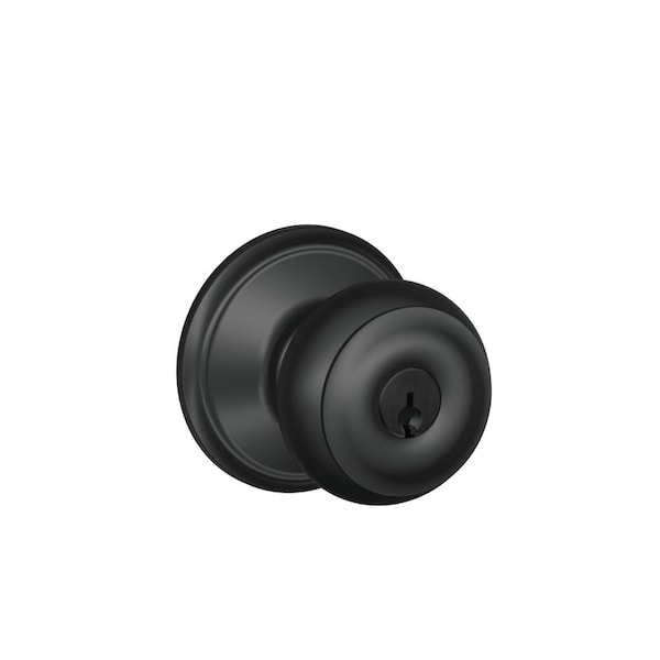 Schlage Schlage F-Series Georgian Matte Black Entry Knobs Right or Left Handed F51AGGEO622 - main